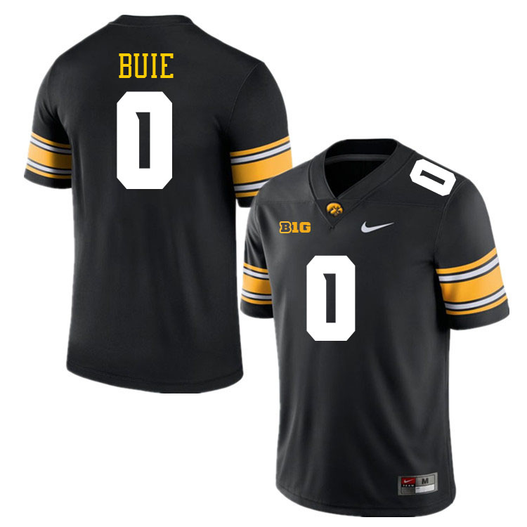 Men #0 Jarriett Buie Iowa Hawkeyes College Football Jerseys Stitched-Black